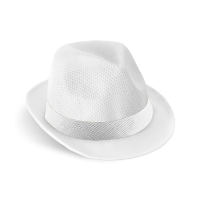 MANOLO POLI promotional hat in white with custom logo branding