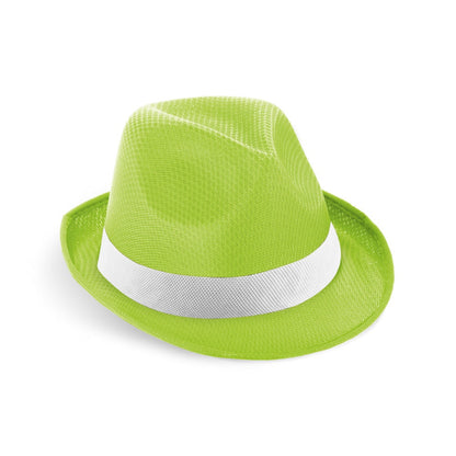 MANOLO POLI promotional hat in light green with custom logo branding