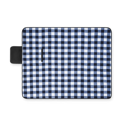 RILEY II promotional home textile in blue (detail view) with custom logo branding