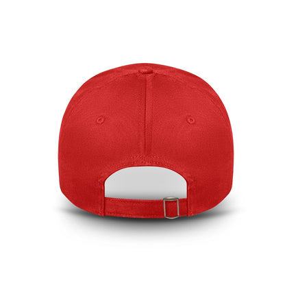 RYAN promotional cap in red (detail view) with custom logo branding