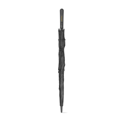 GAVIN promotional umbrella in black with custom logo branding