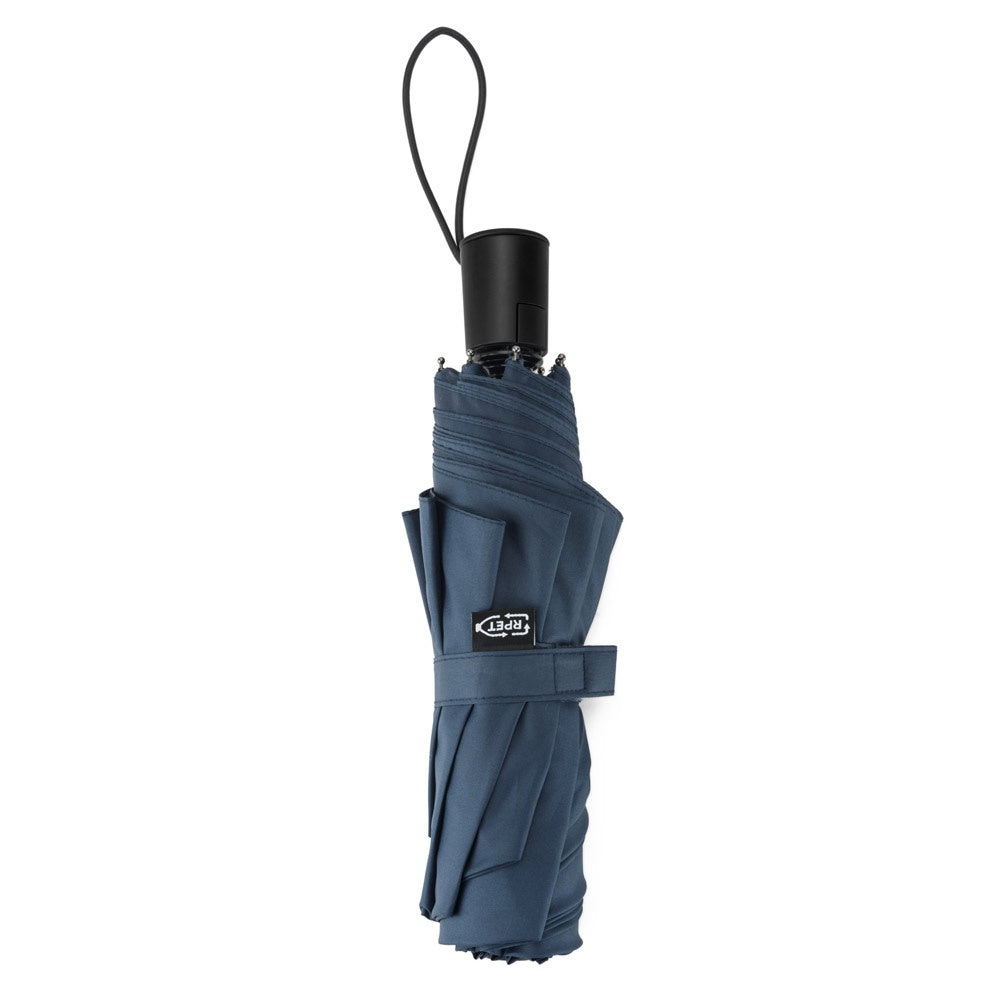 SKYLAR promotional umbrella in blue (detail view) with custom logo branding