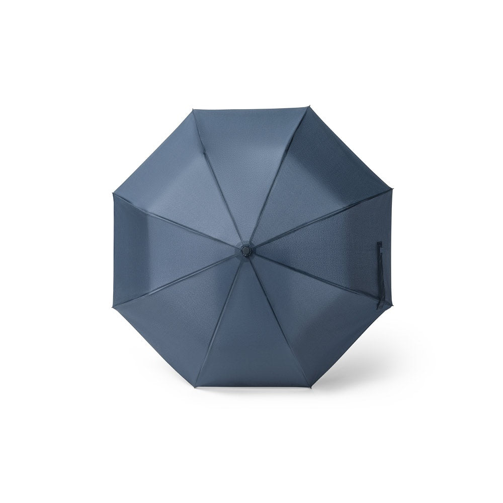 SKYLAR promotional umbrella in blue (detail view) with custom logo branding