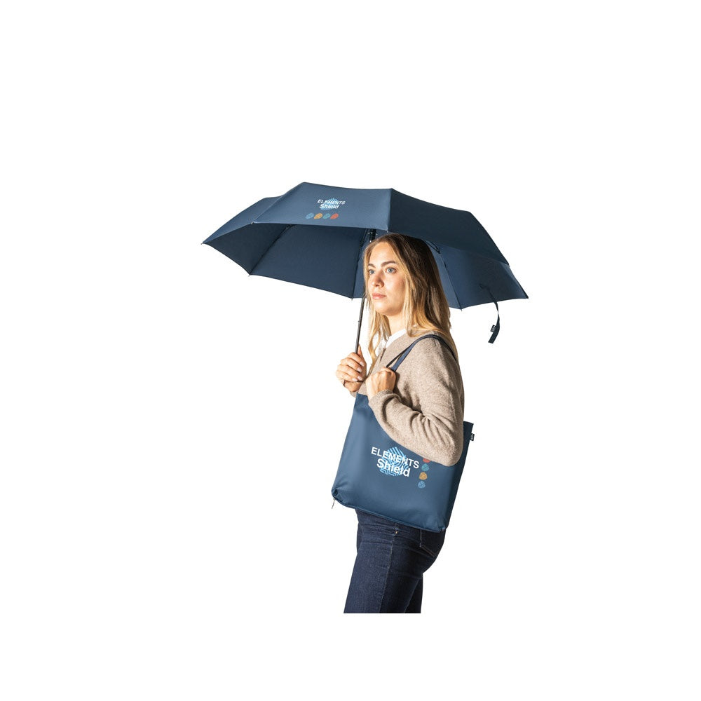 SKYLAR promotional umbrella in blue with custom logo branding