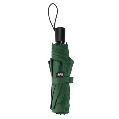SKYLAR promotional umbrella in dark green (detail view) with custom logo branding