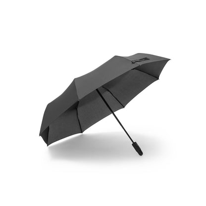 GUSTAVO promotional umbrella in black with custom logo branding