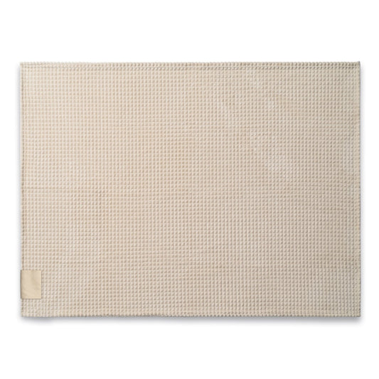 CELINE promotional home textile in beige (detail view) with custom logo branding