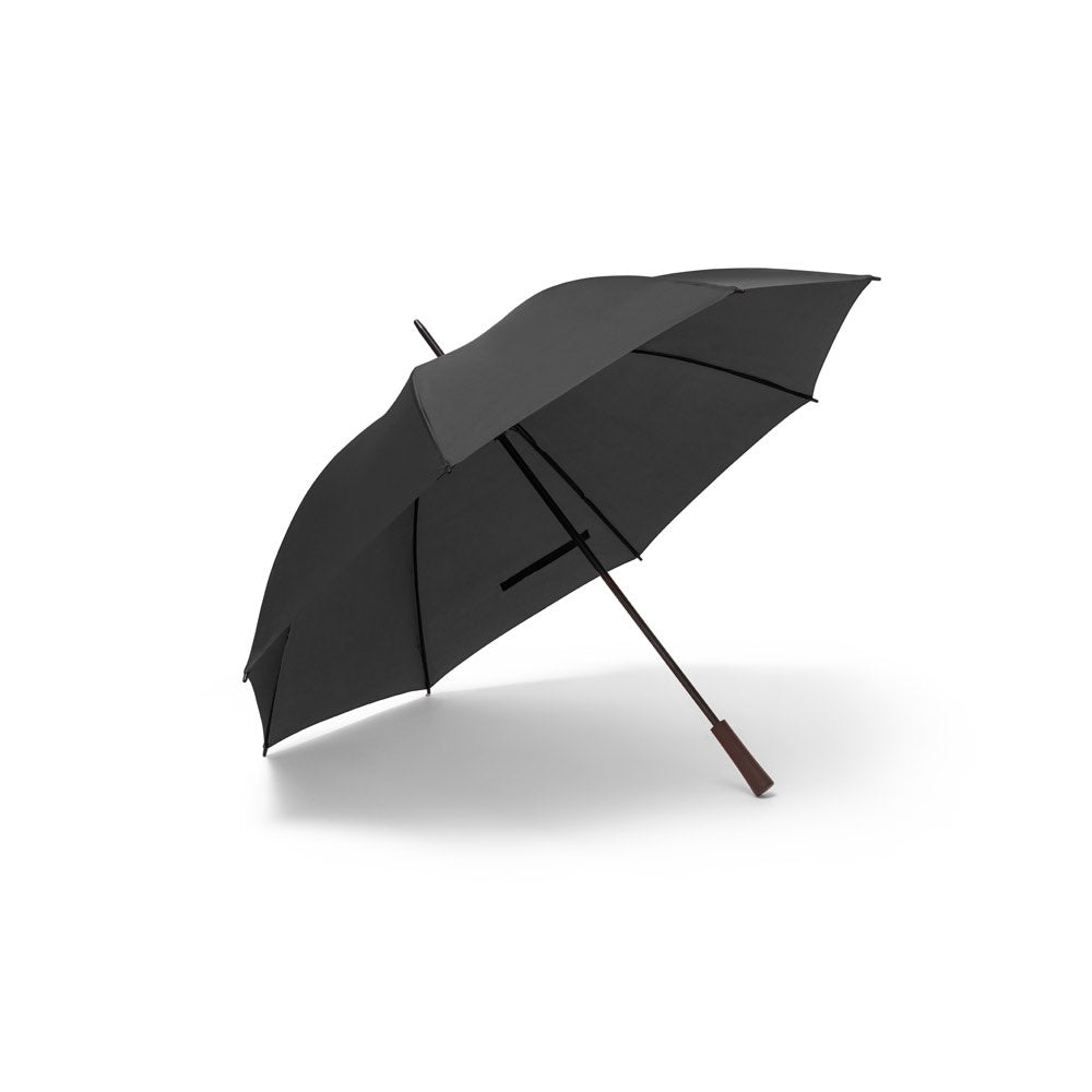 ZANE promotional umbrella in black with custom logo branding