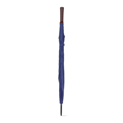 ZANE promotional umbrella in blue (detail view) with custom logo branding