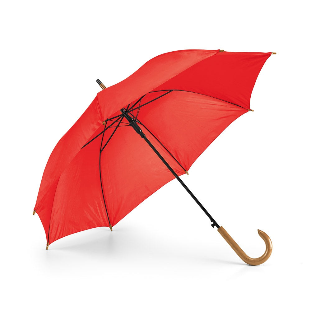 PATTI promotional umbrella in red with custom logo branding
