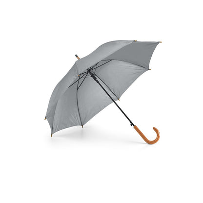 PATTI promotional umbrella in grey with custom logo branding