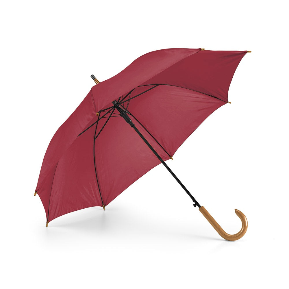 PATTI promotional umbrella in burgundy with custom logo branding