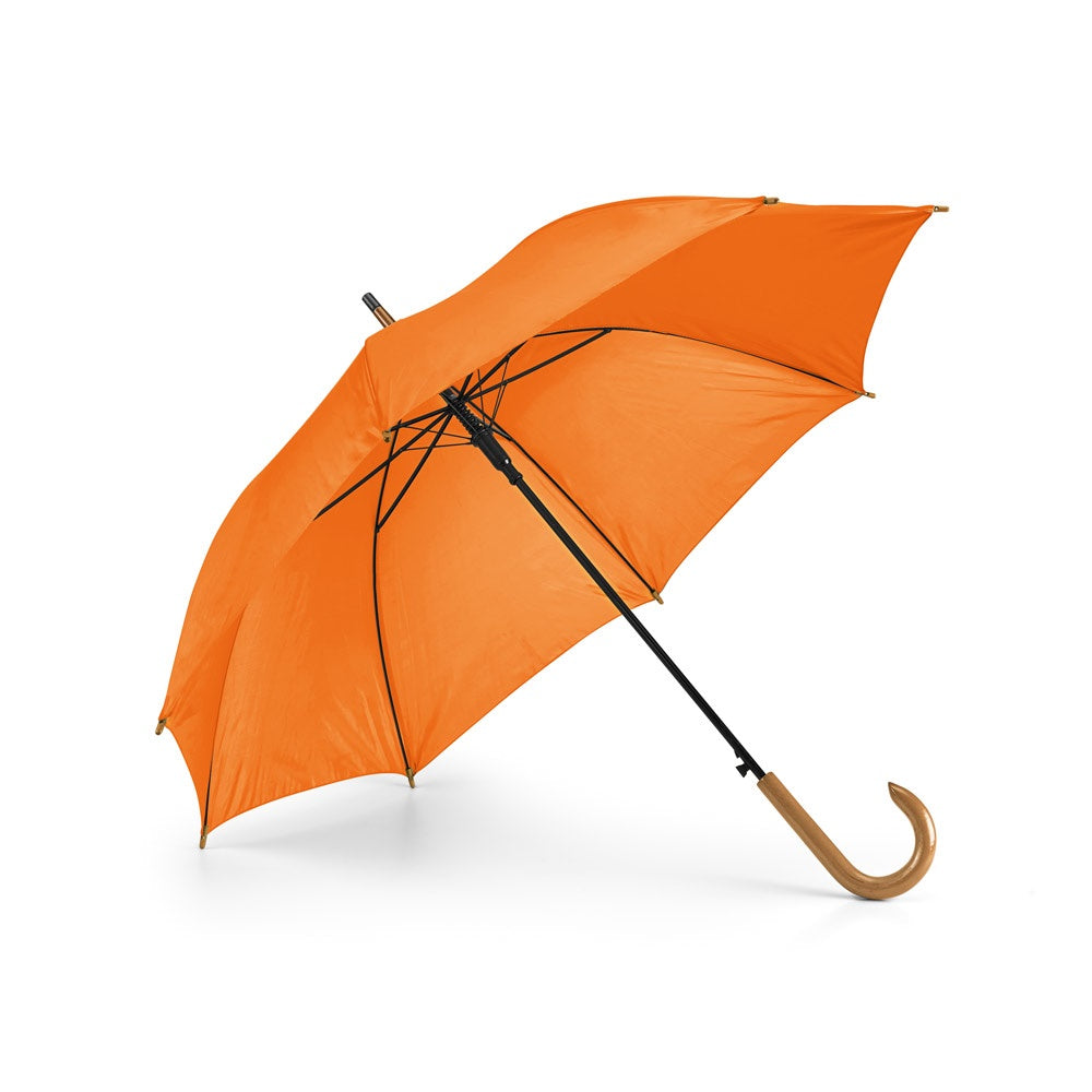 PATTI promotional umbrella in orange with custom logo branding