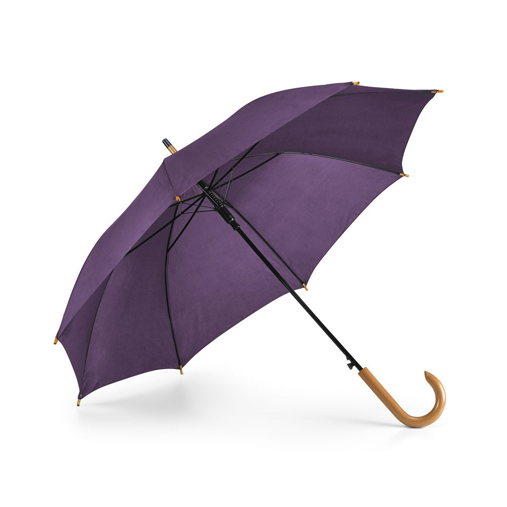 PATTI promotional umbrella in purple with custom logo branding