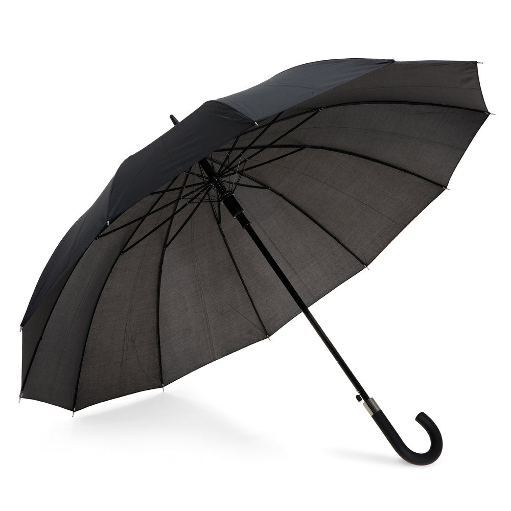 GUIL promotional umbrella in black with custom logo branding