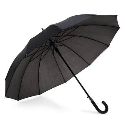 GUIL promotional umbrella in black with custom logo branding
