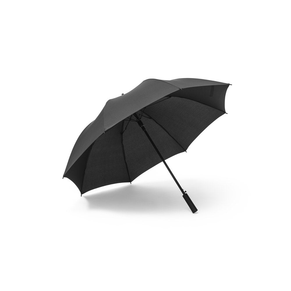 FELIPE promotional umbrella in black with custom logo branding