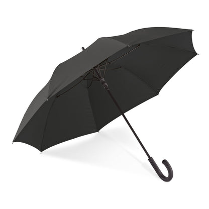 ALBERT promotional umbrella in black with custom logo branding