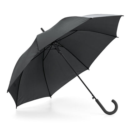 MICHAEL promotional umbrella in black with custom logo branding