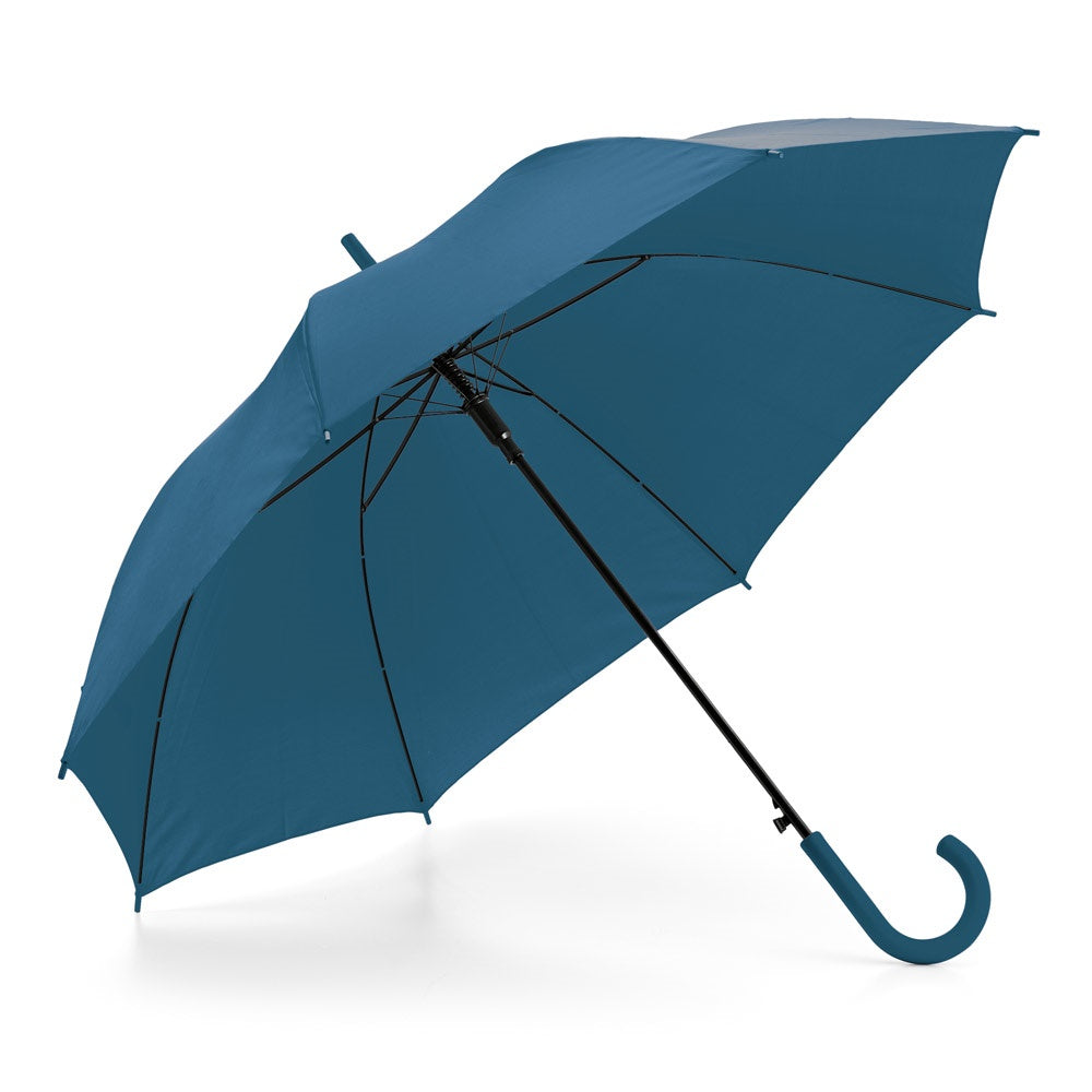 MICHAEL promotional umbrella in blue with custom logo branding