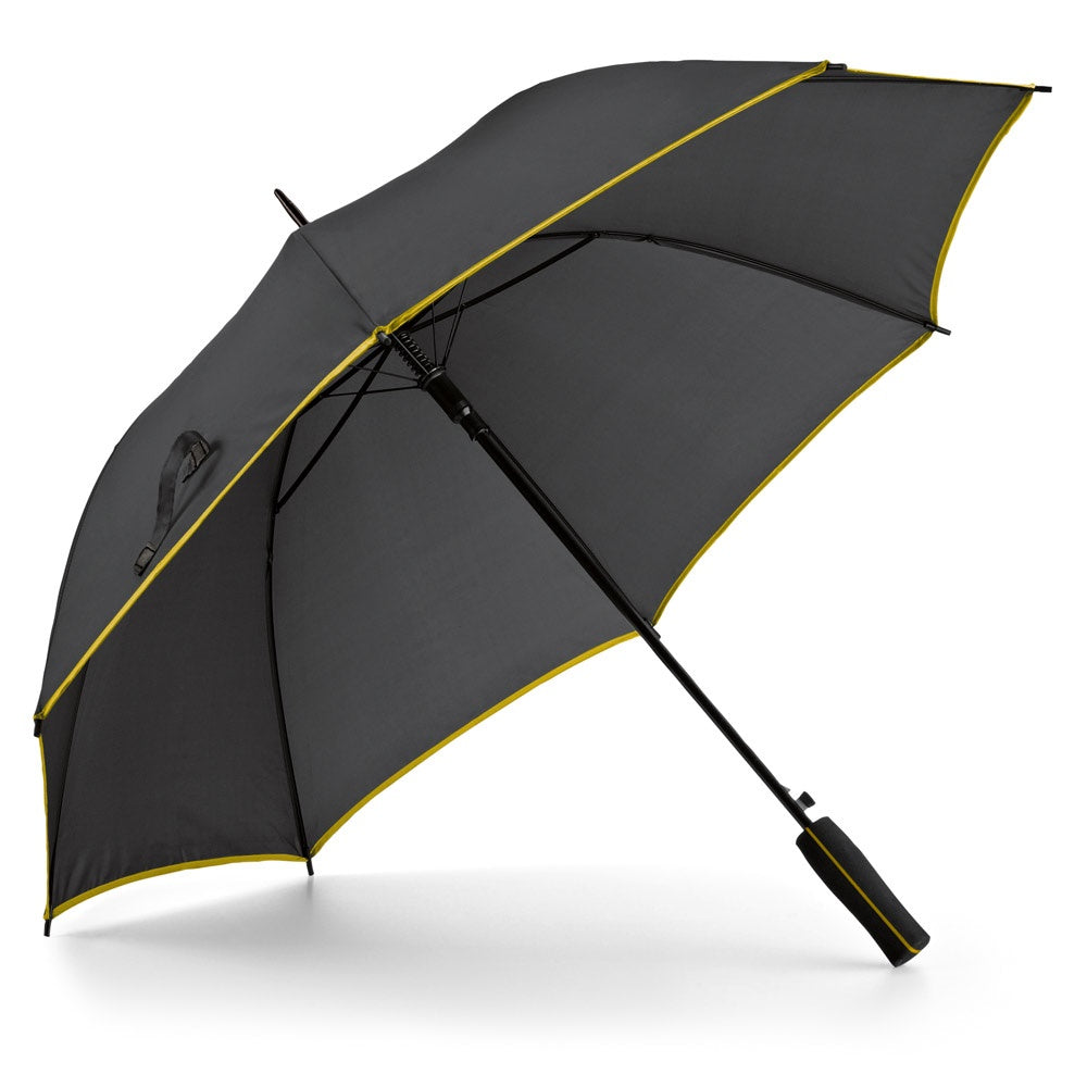 JENNA promotional umbrella in yellow with custom logo branding