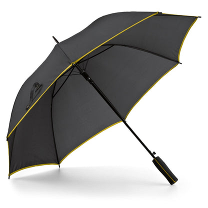 JENNA promotional umbrella in yellow with custom logo branding