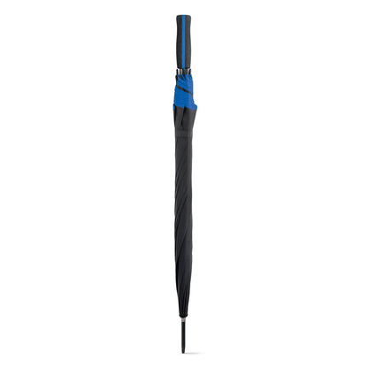 JENNA promotional umbrella in royal blue (detail view) with custom logo branding