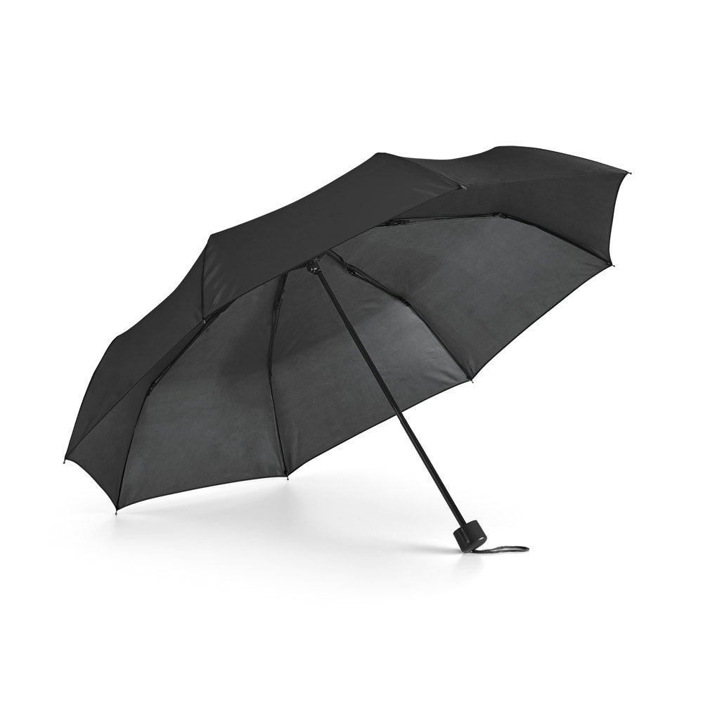 MARIA promotional umbrella in black with custom logo branding
