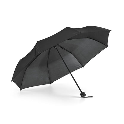MARIA promotional umbrella in black with custom logo branding