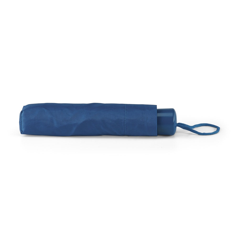 MARIA promotional umbrella in blue (detail view) with custom logo branding