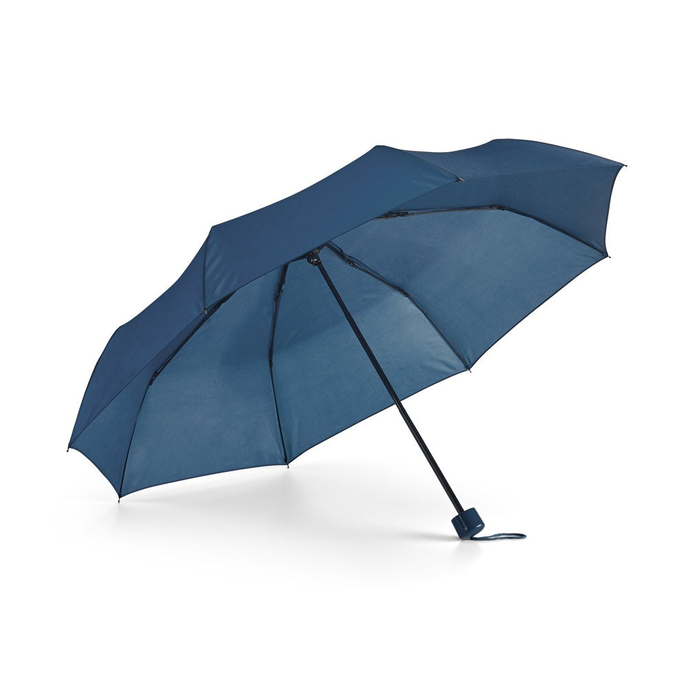 MARIA promotional umbrella in blue with custom logo branding