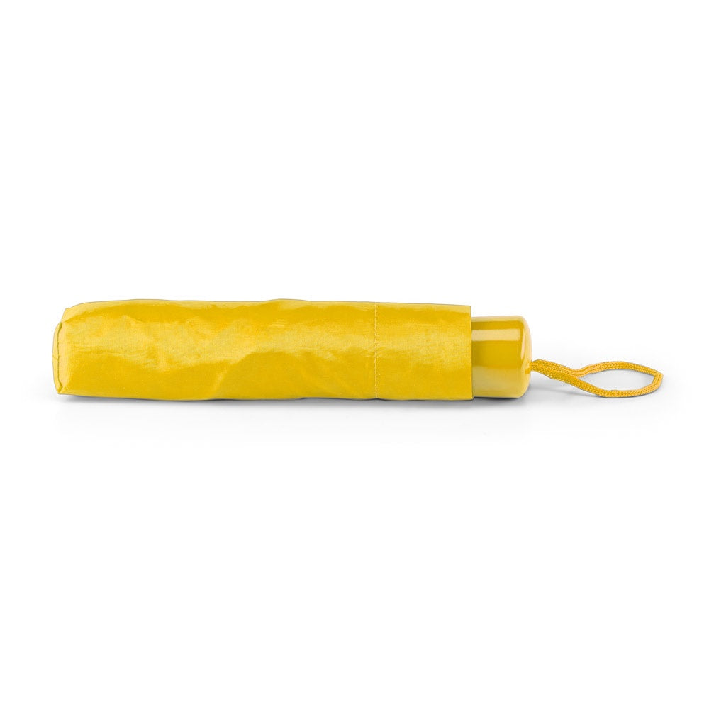 MARIA promotional umbrella in yellow (detail view) with custom logo branding