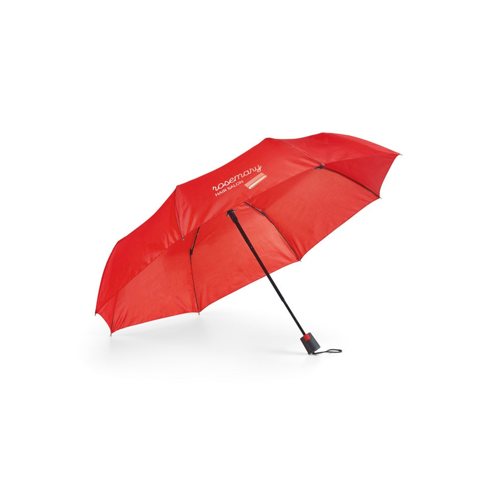 TOMAS promotional umbrella in red with custom logo branding