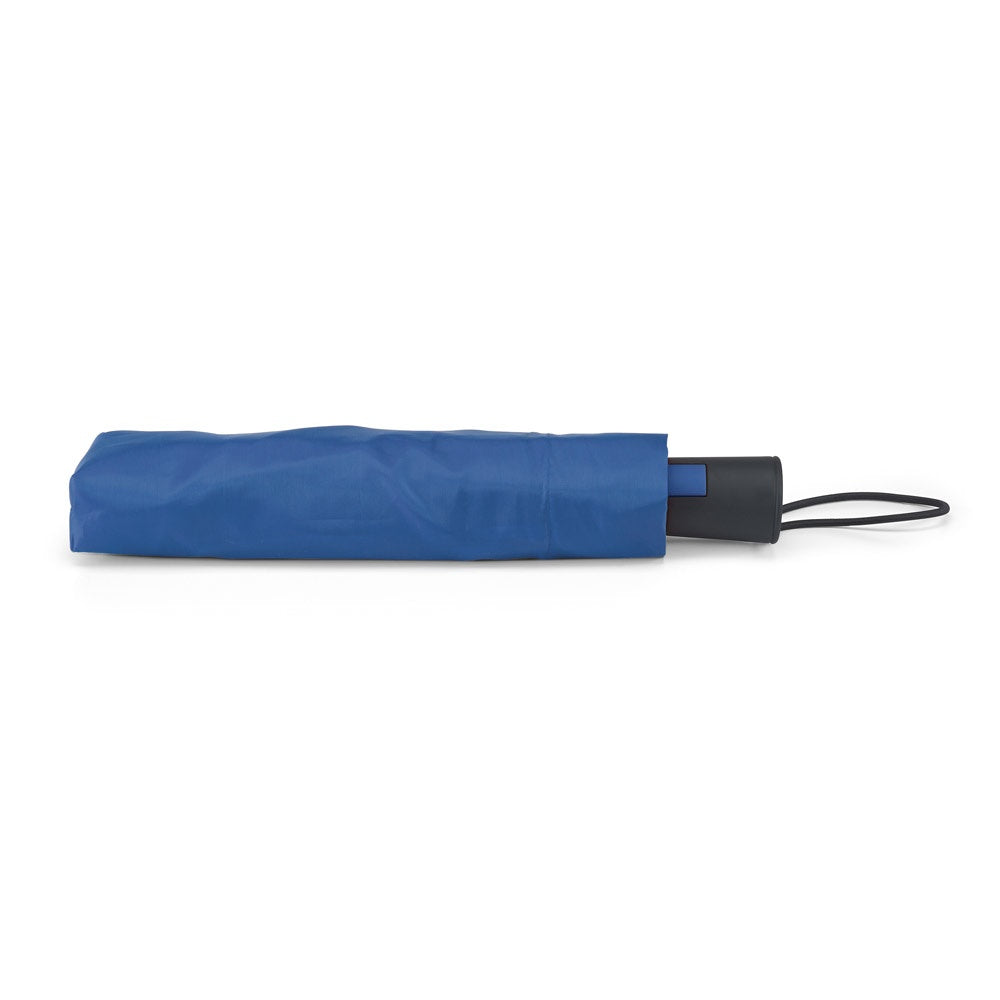 TOMAS promotional umbrella in royal blue (detail view) with custom logo branding