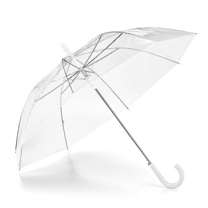 NICHOLAS promotional umbrella in white with custom logo branding