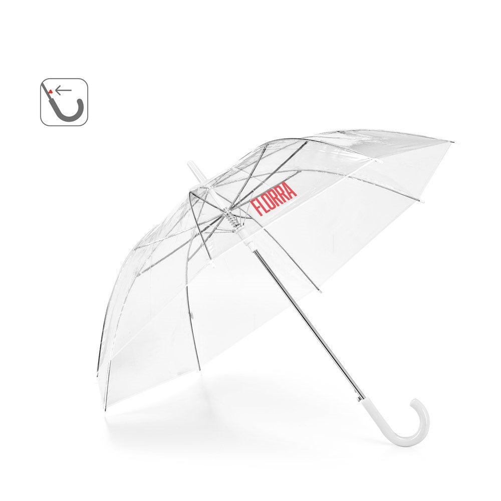 NICHOLAS promotional umbrella (complete set view) with custom logo branding
