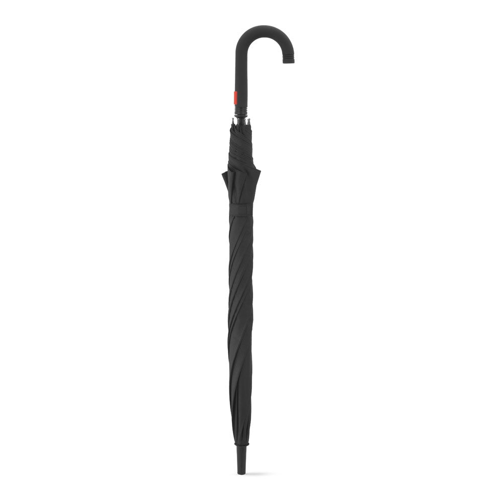ALBERTA promotional umbrella in red (detail view) with custom logo branding
