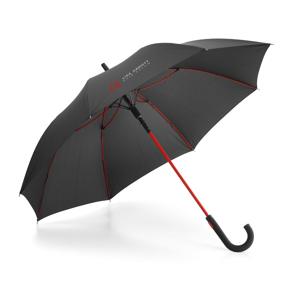 ALBERTA promotional umbrella in red with custom logo branding