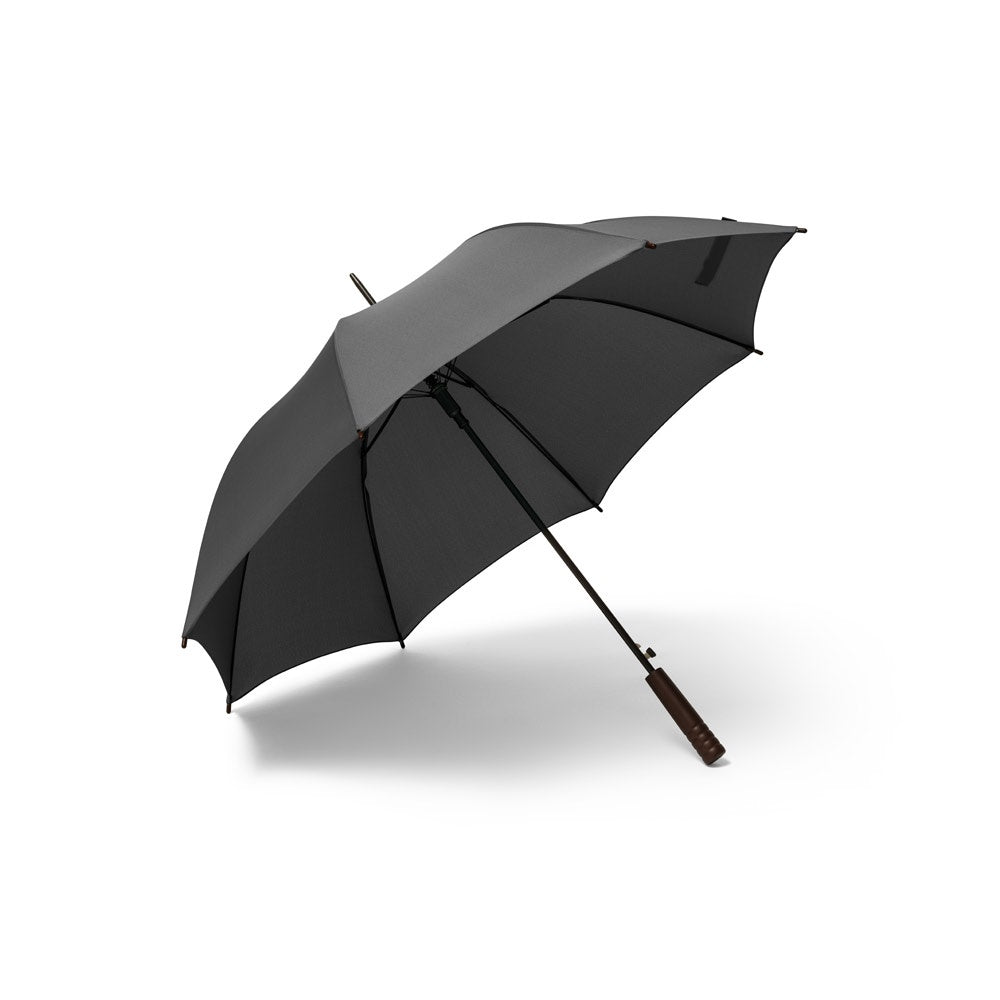 APOLO promotional umbrella in black with custom logo branding