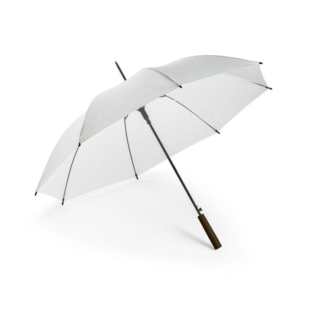 APOLO promotional umbrella in white with custom logo branding
