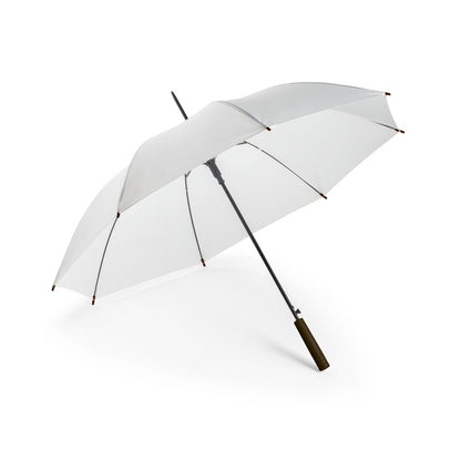 APOLO promotional umbrella in white with custom logo branding
