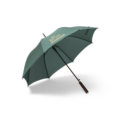 APOLO promotional umbrella in dark green with custom logo branding