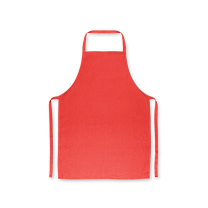CUMIN promotional workwear garment in red (detail view) with custom logo branding