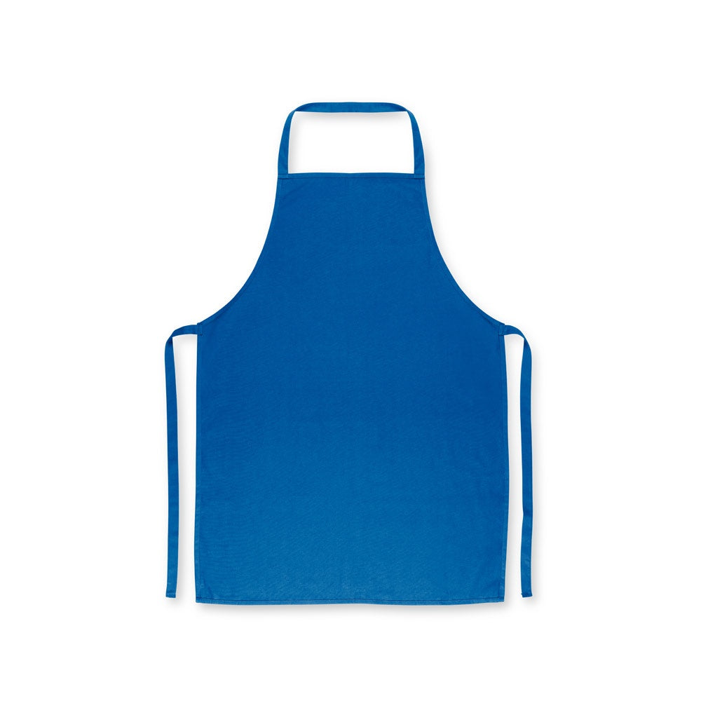 CUMIN promotional workwear garment in royal blue (detail view) with custom logo branding