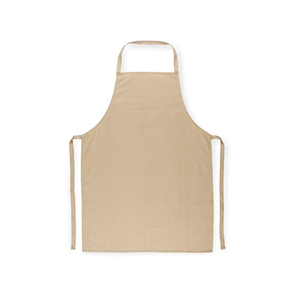 CUMIN promotional workwear garment in beige (detail view) with custom logo branding