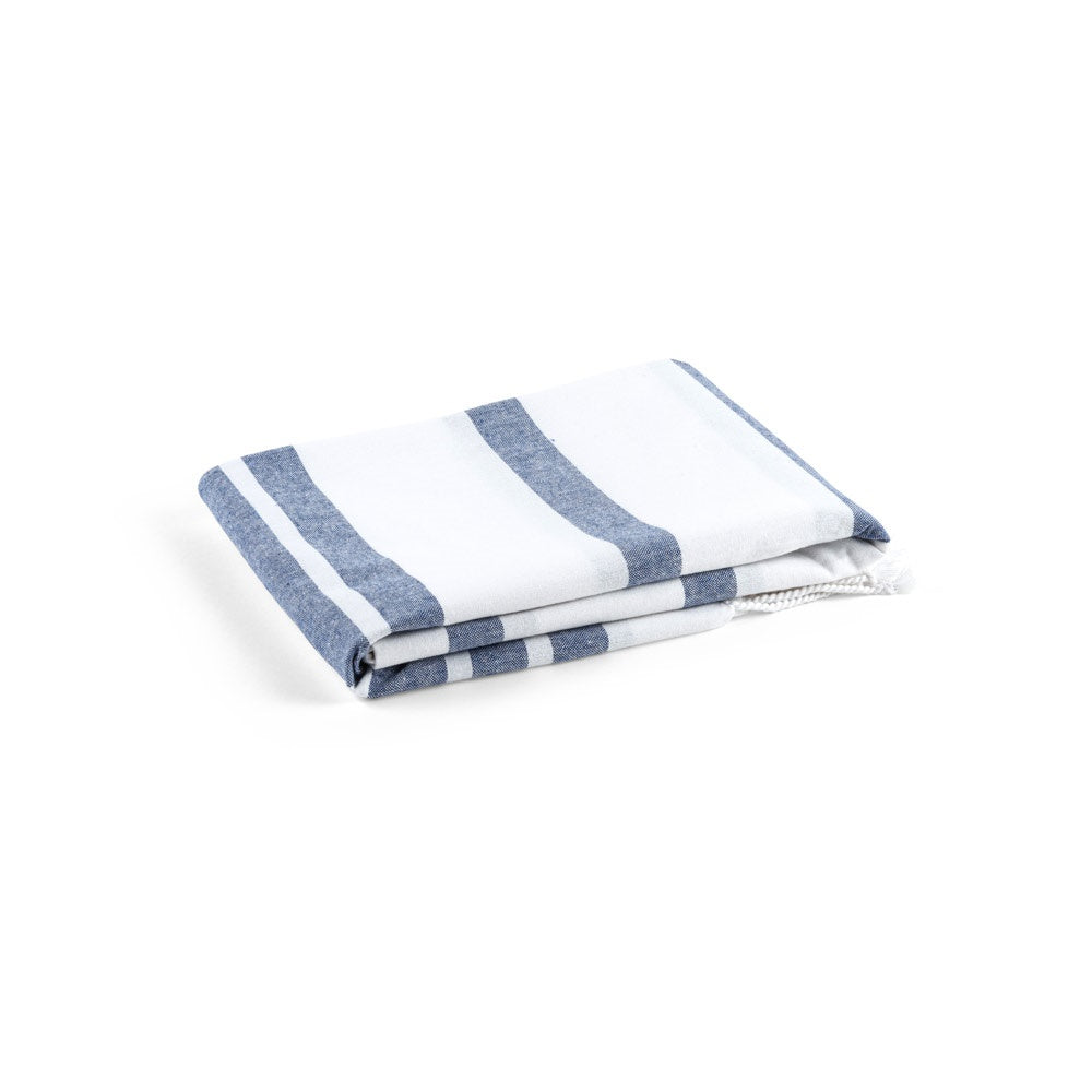 SARDENHA promotional travel accessory in navy blue (detail view) with custom logo branding