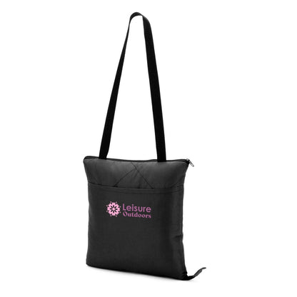 GRADY promotional home textile in black with custom logo branding