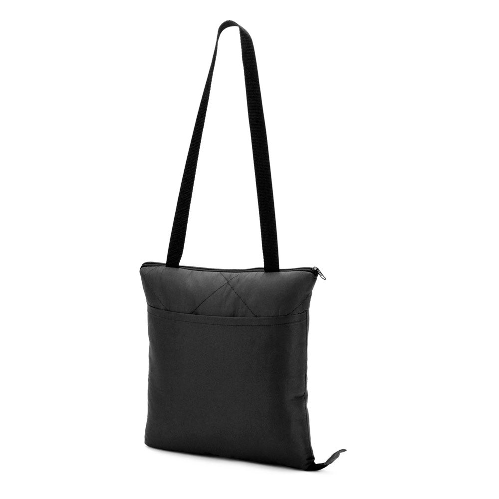GRADY promotional home textile in black with custom logo branding