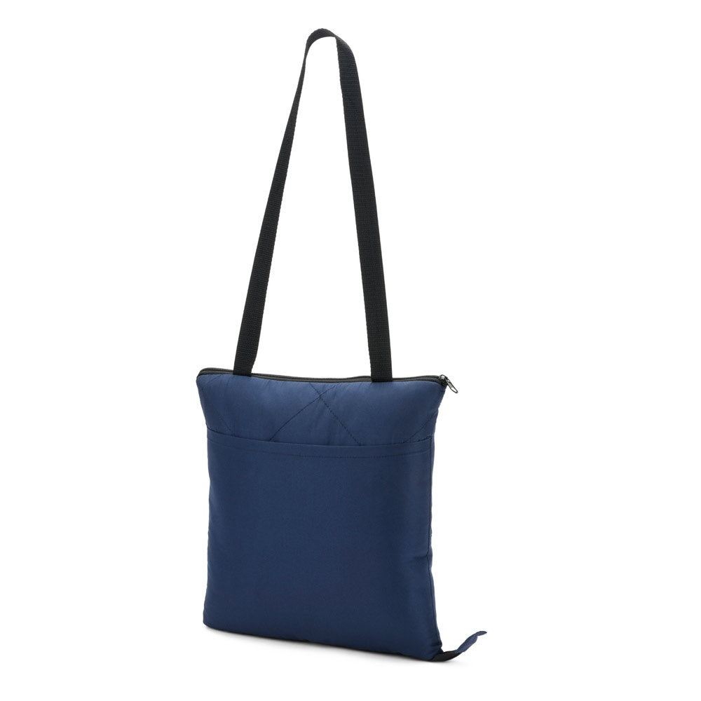 GRADY promotional home textile in blue with custom logo branding