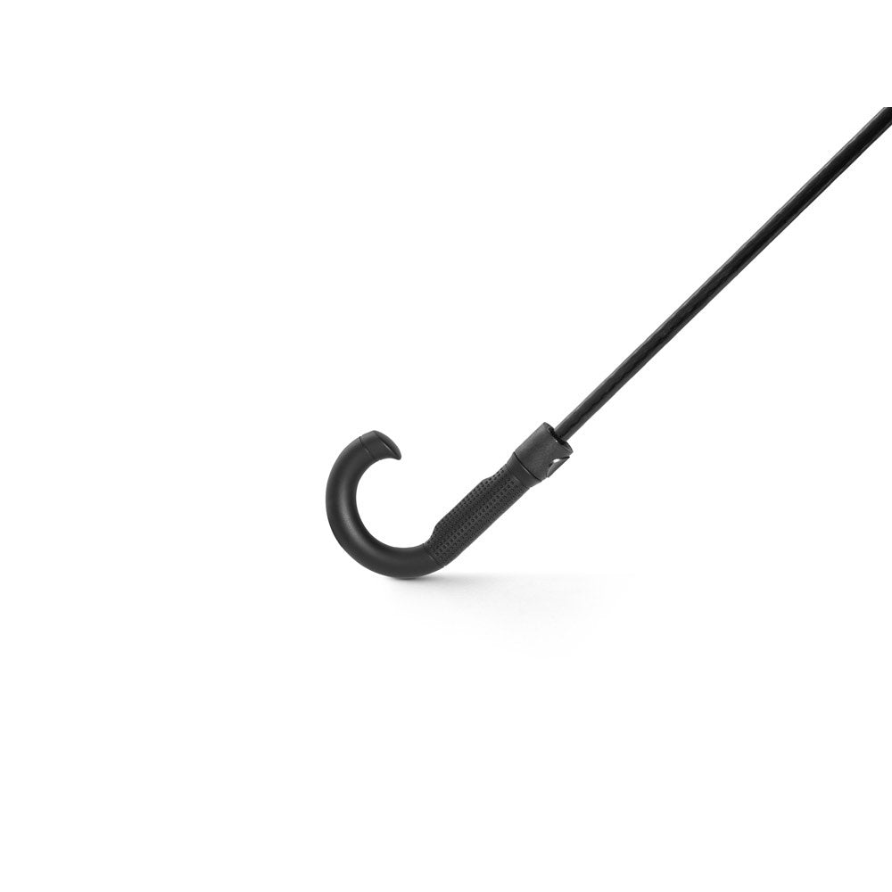 FINNLEY promotional umbrella in black (detail view) with custom logo branding